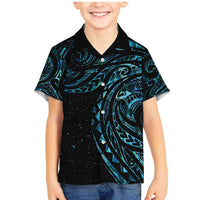 New Zealand Tribal Tattoo Family Matching Mermaid Dress and Hawaiian Shirt With Matariki Art LT9 Son's Shirt Galaxy - Polynesian Pride