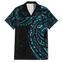 New Zealand Tribal Tattoo Family Matching Off The Shoulder Long Sleeve Dress and Hawaiian Shirt With Matariki Art LT9 Dad's Shirt - Short Sleeve Galaxy - Polynesian Pride