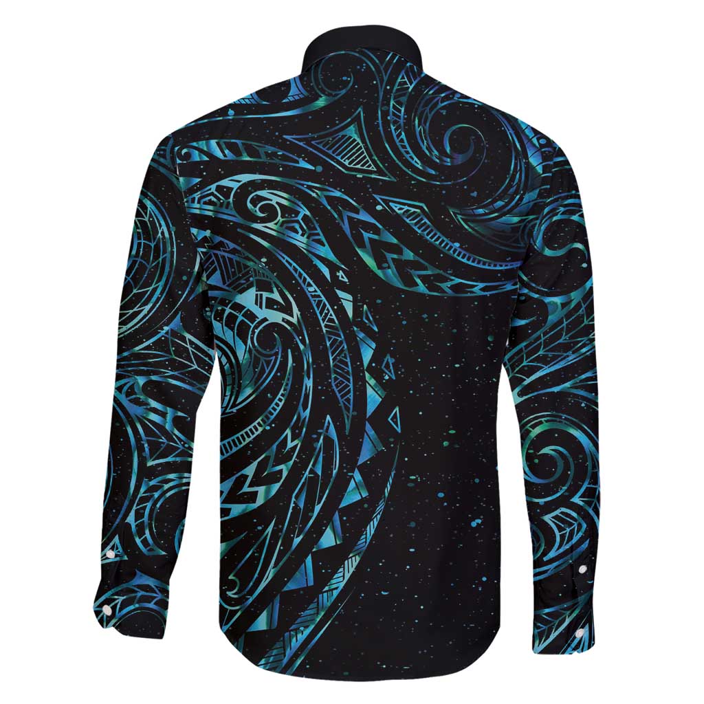 New Zealand Tribal Tattoo Family Matching Off Shoulder Short Dress and Hawaiian Shirt With Matariki Art LT9 - Polynesian Pride