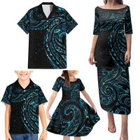 New Zealand Tribal Tattoo Family Matching Puletasi and Hawaiian Shirt With Matariki Art LT9 - Polynesian Pride