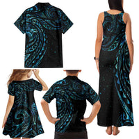 New Zealand Tribal Tattoo Family Matching Tank Maxi Dress and Hawaiian Shirt With Matariki Art LT9 - Polynesian Pride