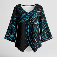 New Zealand Matariki Kimono Sleeve Blouse Galaxy Maori Tribal Tattoo LT9 Female Galaxy - Polynesian Pride