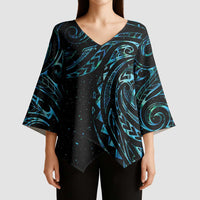 New Zealand Matariki Kimono Sleeve Blouse Galaxy Maori Tribal Tattoo LT9 - Polynesian Pride