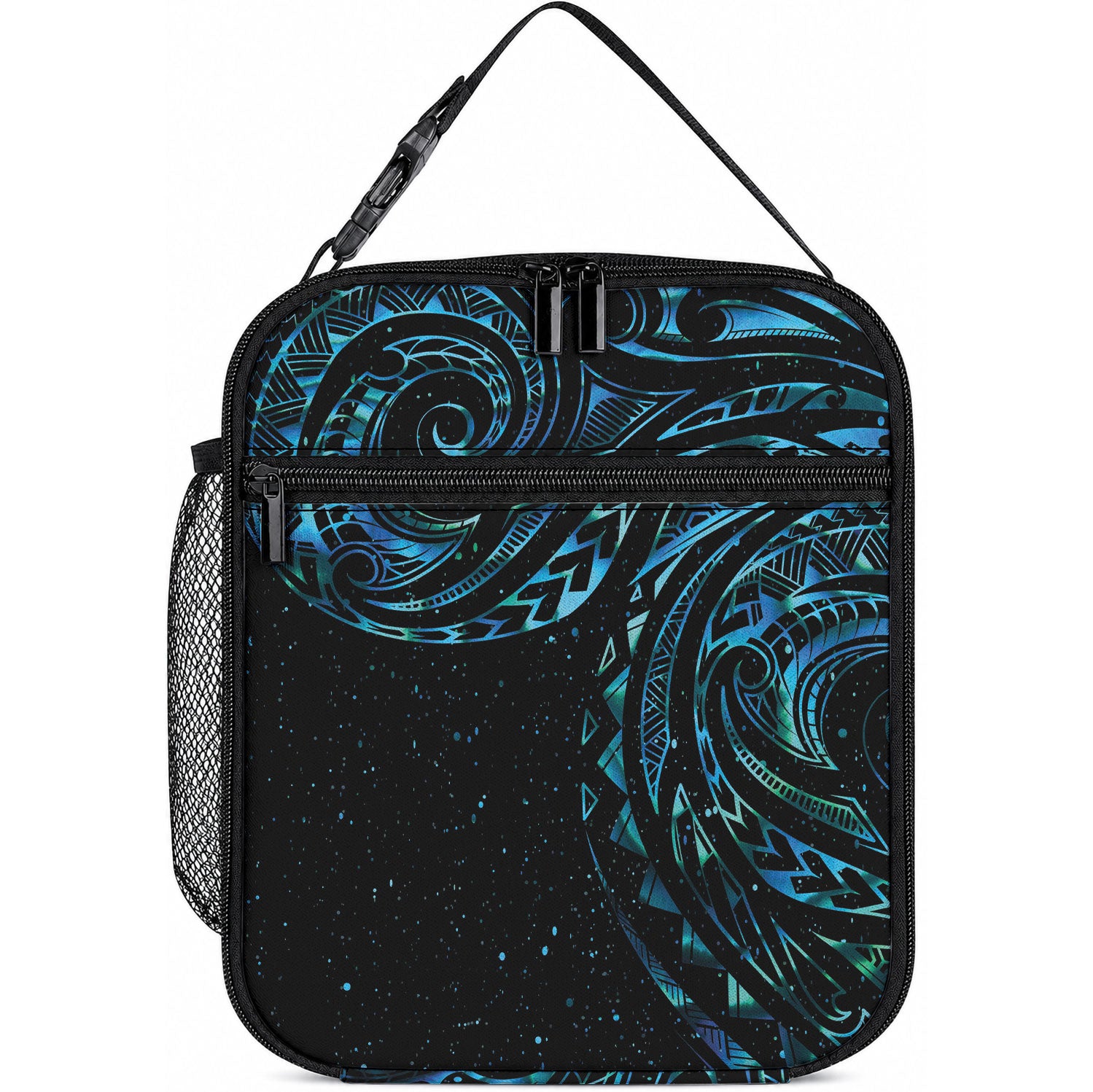 New Zealand Tribal Tattoo Lunch Bag With Matariki Art LT9 10.2 × 8.3 × 4.3 inch Galaxy - Polynesian Pride