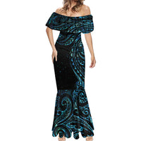 New Zealand Tribal Tattoo Mermaid Dress With Matariki Art LT9 - Polynesian Pride