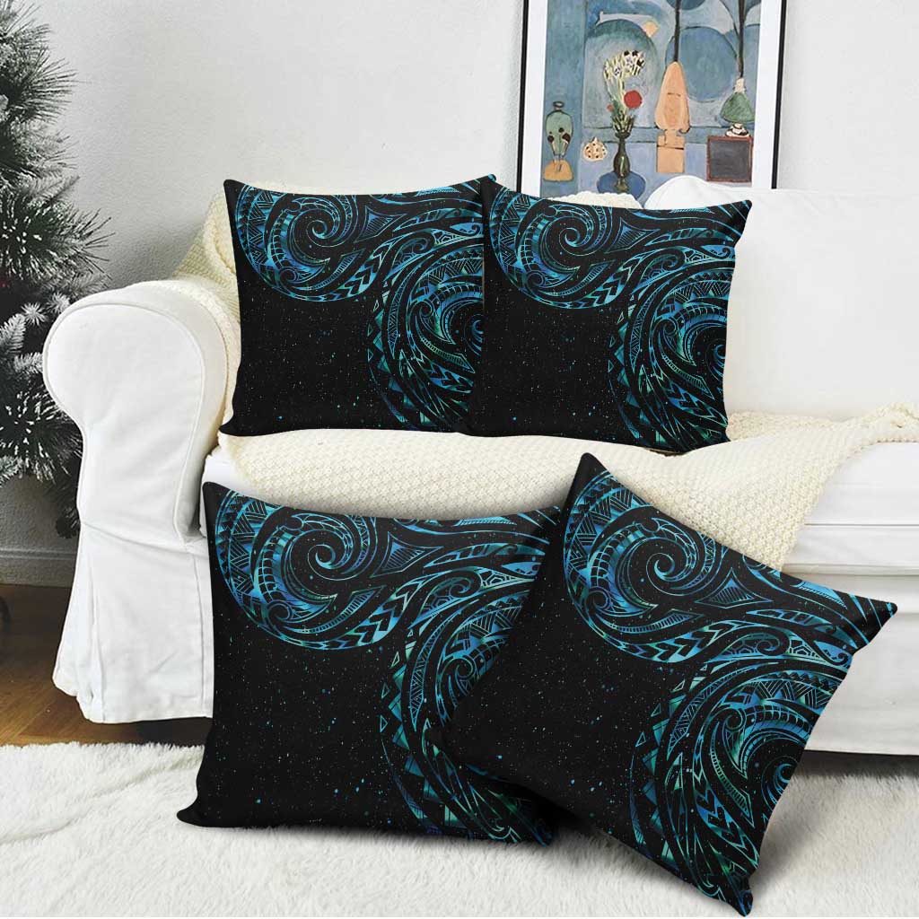 New Zealand Matariki Pillow Cover Galaxy Maori Tribal Tattoo - Polynesian Pride