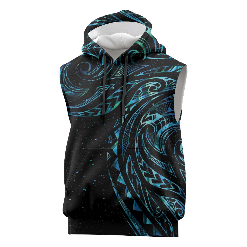 New Zealand Matariki Sleeveless Hoodie Galaxy Maori Tribal Tattoo LT9 Galaxy - Polynesian Pride