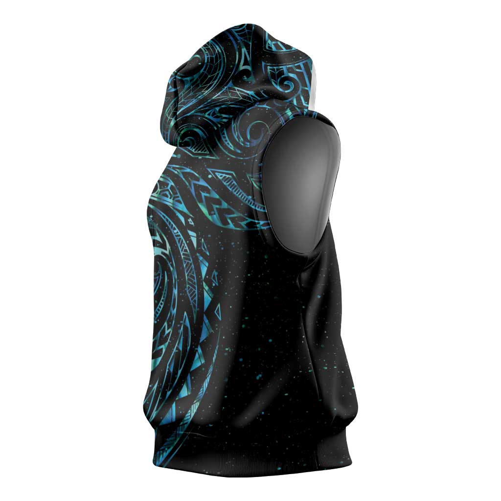 New Zealand Matariki Sleeveless Hoodie Galaxy Maori Tribal Tattoo LT9 - Polynesian Pride