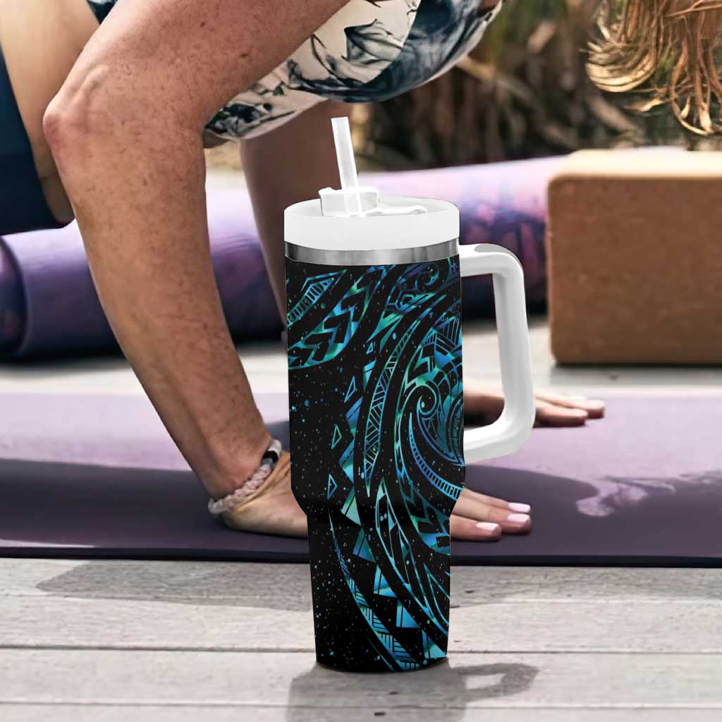 New Zealand Tribal Tattoo Tumbler With Handle With Matariki Art