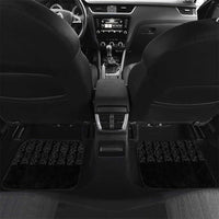 New Zealand Kakapo Christmas Car Mats Meri Kirihimete Pohutukawa Flowers LT9 Set 2pcs - Back Black - Polynesian Pride