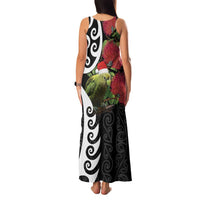 New Zealand Kakapo Christmas Family Matching Tank Maxi Dress and Hawaiian Shirt Meri Kirihimete Pohutukawa Flowers LT9 - Polynesian Pride