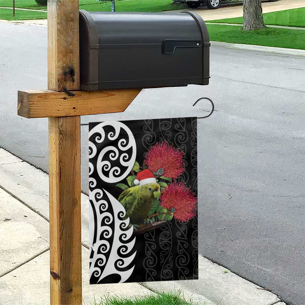 New Zealand Kakapo Christmas Garden Flag Meri Kirihimete Pohutukawa Flowers LT9 - Polynesian Pride