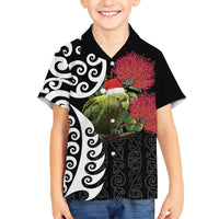 New Zealand Kakapo Christmas Hawaiian Shirt Meri Kirihimete Pohutukawa Flowers LT9 - Polynesian Pride