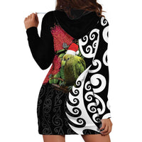 New Zealand Kakapo Christmas Hoodie Dress Meri Kirihimete Pohutukawa Flowers LT9 - Polynesian Pride