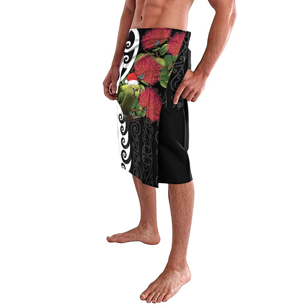 New Zealand Kakapo Christmas Lavalava Meri Kirihimete Pohutukawa Flowers LT9 - Polynesian Pride