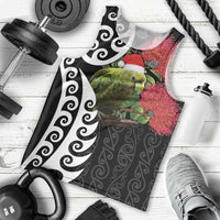 New Zealand Kakapo Christmas Men Tank Top Meri Kirihimete Pohutukawa Flowers LT9 - Polynesian Pride