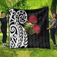 New Zealand Kakapo Christmas Quilt Meri Kirihimete Pohutukawa Flowers LT9 - Polynesian Pride