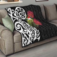 New Zealand Kakapo Christmas Quilt Meri Kirihimete Pohutukawa Flowers LT9 - Polynesian Pride
