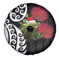 New Zealand Kakapo Christmas Spare Tire Cover Meri Kirihimete Pohutukawa Flowers LT9 - Polynesian Pride
