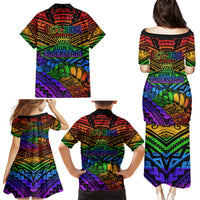 New Zealand LGBT Fern Heart Family Matching Puletasi and Hawaiian Shirt Dont judge What You Dont Understand LT9 - Polynesian Pride