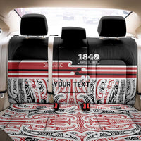 Personalised Toitu Te Tiriti Aotearoa 1840 Back Car Seat Cover Red Kowhaiwhai Puhoro LT9 - Polynesian Pride