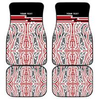 Personalised Toitu Te Tiriti Aotearoa 1840 Car Mats Red Kowhaiwhai Puhoro - Polynesian Pride