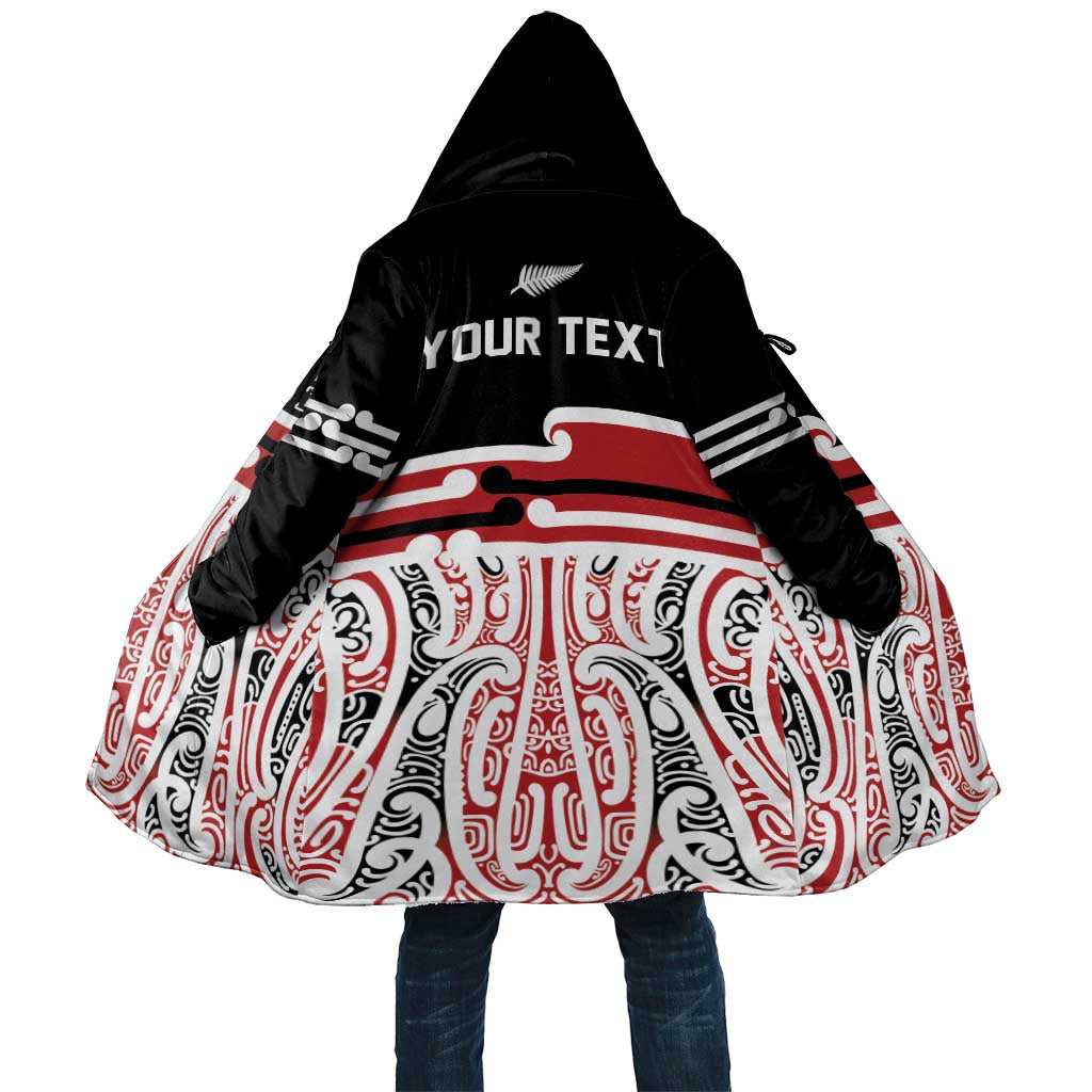 Personalised Toitu Te Tiriti Aotearoa 1840 Cloak Red Kowhaiwhai Puhoro LT9 Unisex Black - Polynesian Pride
