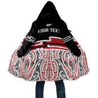 Personalised Toitu Te Tiriti Aotearoa 1840 Cloak Red Kowhaiwhai Puhoro LT9 Unisex Black - Polynesian Pride