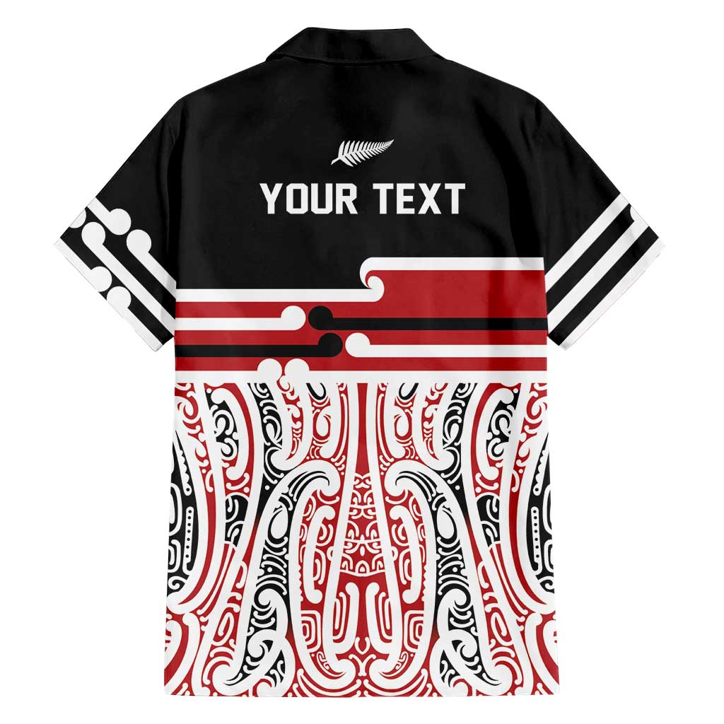 Personalised Toitu Te Tiriti Aotearoa 1840 Family Matching Summer Maxi Dress and Hawaiian Shirt Red Kowhaiwhai Puhoro LT9 - Polynesian Pride