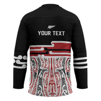 Personalised Toitu Te Tiriti Aotearoa 1840 Hockey Jersey Red Kowhaiwhai Puhoro LT9 - Polynesian Pride