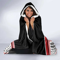 Personalised Toitu Te Tiriti Aotearoa 1840 Hooded Blanket Red Kowhaiwhai Puhoro - Polynesian Pride