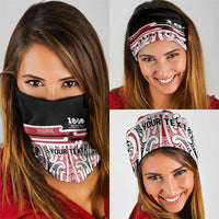 Personalised Toitu Te Tiriti Aotearoa 1840 Neck Gaiter Red Kowhaiwhai Puhoro LT9 - Polynesian Pride