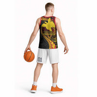 Papua New Guinea Tribal Tattoo Basketball Jersey 50th Independence Anniversary - Polynesian Pride