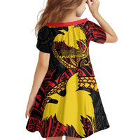 Papua New Guinea Tribal Tattoo Family Matching Long Sleeve Bodycon Dress and Hawaiian Shirt 50th Independence Anniversary LT9 - Polynesian Pride