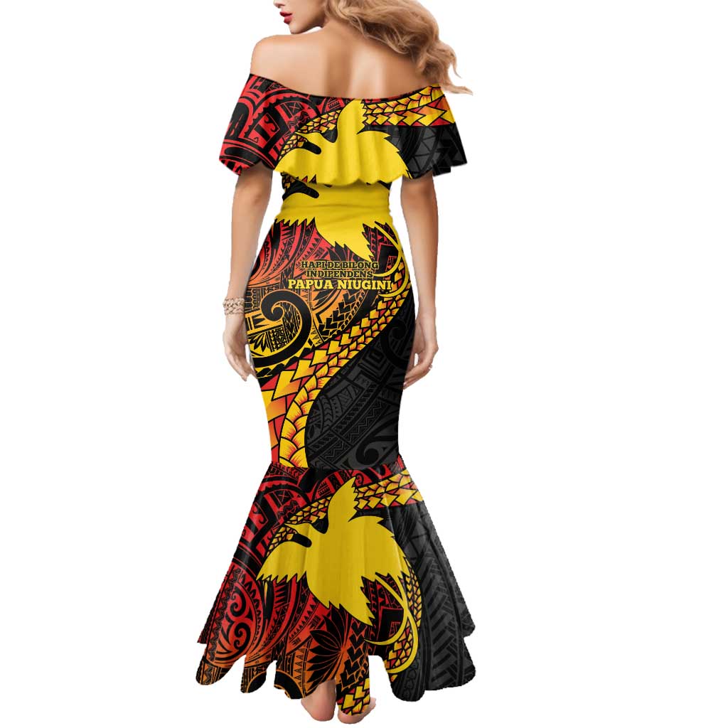 Papua New Guinea Tribal Tattoo Family Matching Mermaid Dress and Hawaiian Shirt 50th Independence Anniversary LT9 - Polynesian Pride