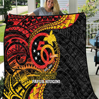 Papua New Guinea Tribal Tattoo Quilt 50th Independence Anniversary LT9 Black - Polynesian Pride