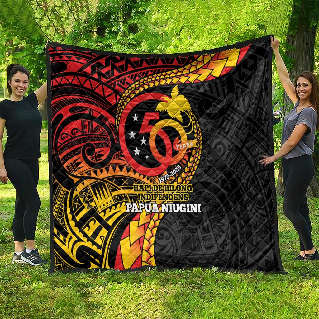 Papua New Guinea Tribal Tattoo Quilt 50th Independence Anniversary LT9 - Polynesian Pride
