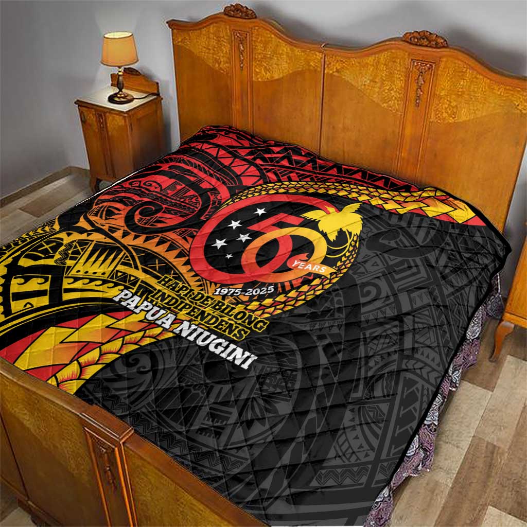 Papua New Guinea Tribal Tattoo Quilt 50th Independence Anniversary LT9 - Polynesian Pride