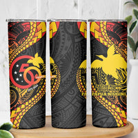 Papua New Guinea Tribal Tattoo Skinny Tumbler 50th Independence Anniversary LT9 - Polynesian Pride