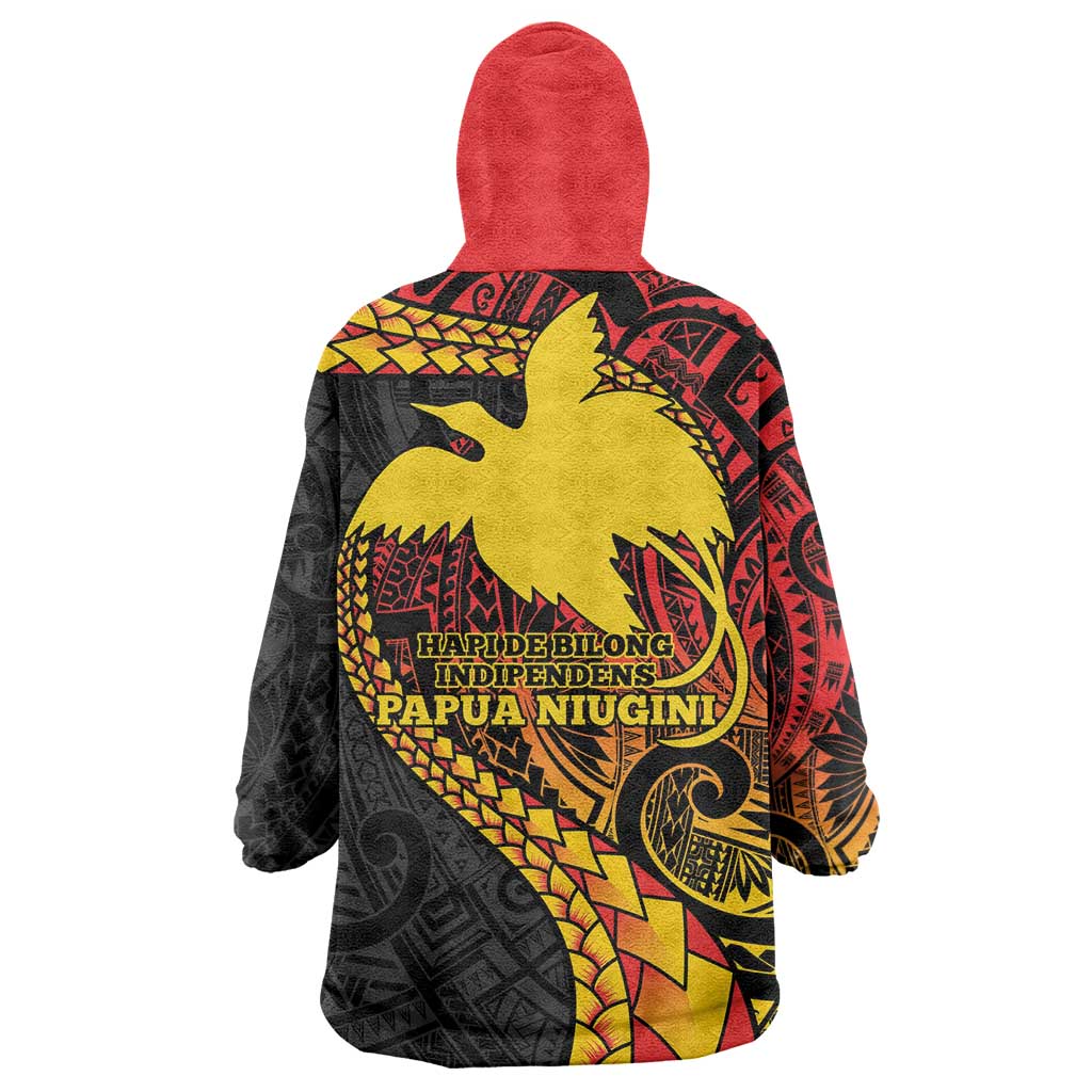 Papua New Guinea Tribal Tattoo Wearable Blanket Hoodie 50th Independence Anniversary LT9 - Polynesian Pride
