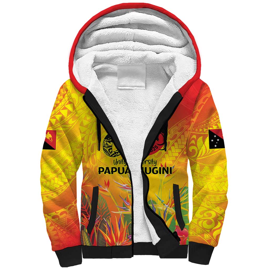 Papua New Guinea Unity in Diversity Sherpa Hoodie 50th Indipendens Papua Niugini LT9 Unisex Gold - Polynesian Pride