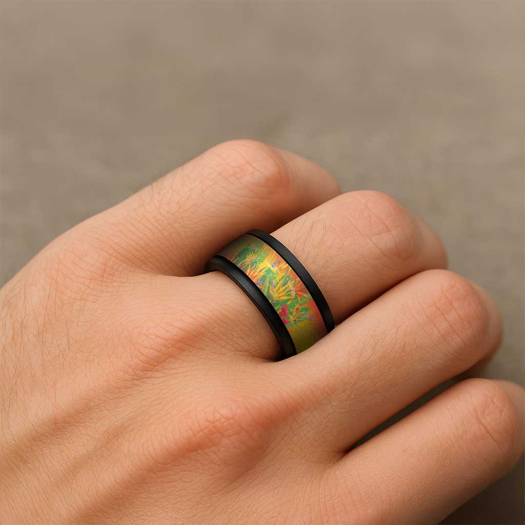 Papua New Guinea Unity in Diversity Spinner Ring 50th Indipendens Papua Niugini - Polynesian Pride