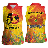 Papua New Guinea Unity in Diversity Women Sleeveless Polo Shirt 50th Indipendens Papua Niugini LT9 - Polynesian Pride
