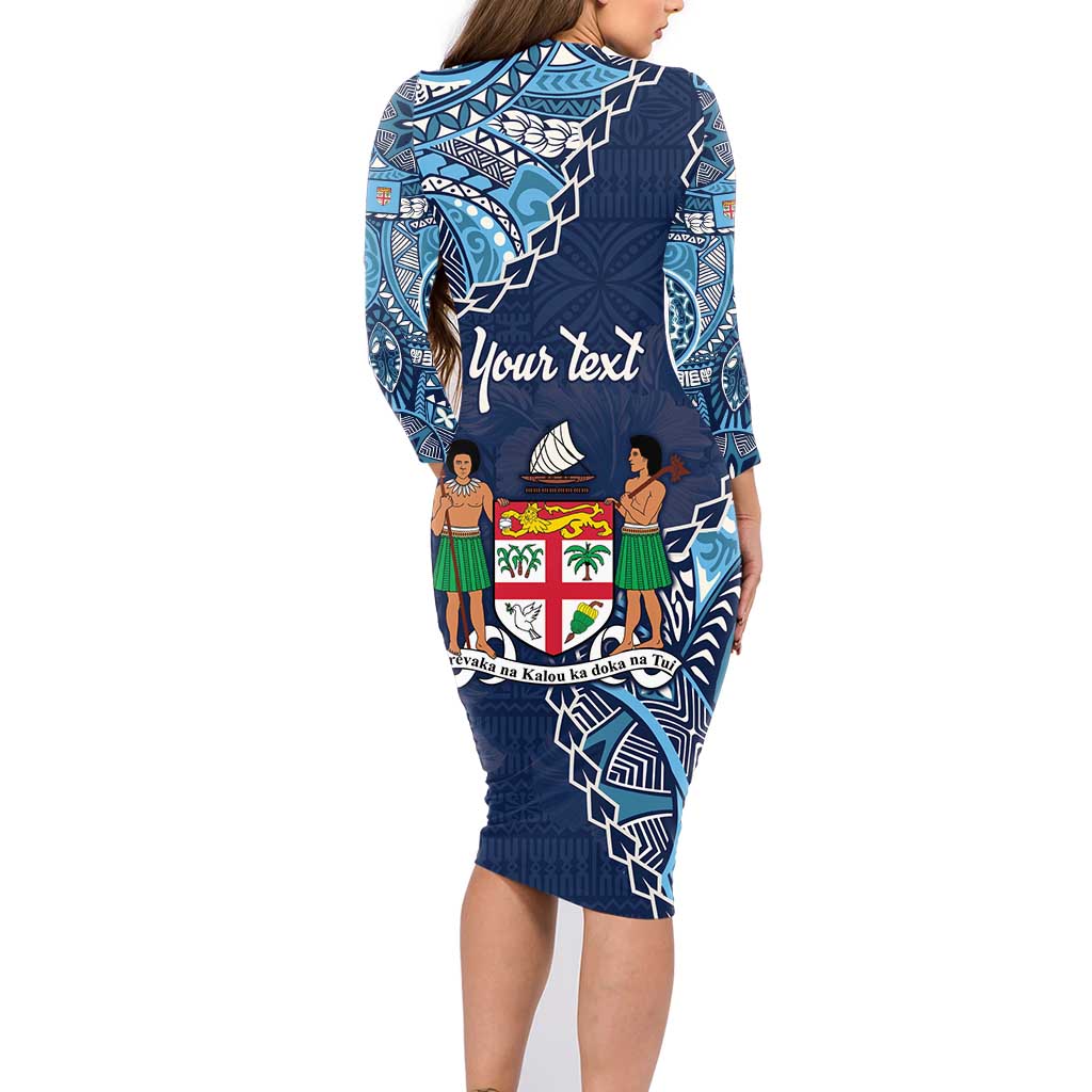 Personalised Fiji 54th Anniversary Family Matching Long Sleeve Bodycon Dress and Hawaiian Shirt Siga Ni Bula Galala Marautaki O Viti LT9 - Polynesian Pride