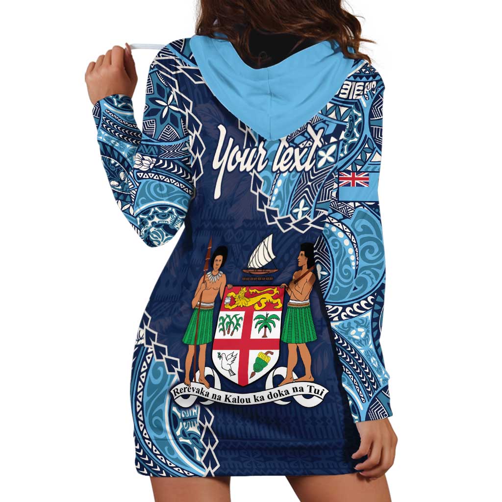 Personalised Fiji 54th Anniversary Hoodie Dress Siga Ni Bula Galala Marautaki O Viti LT9 - Polynesian Pride