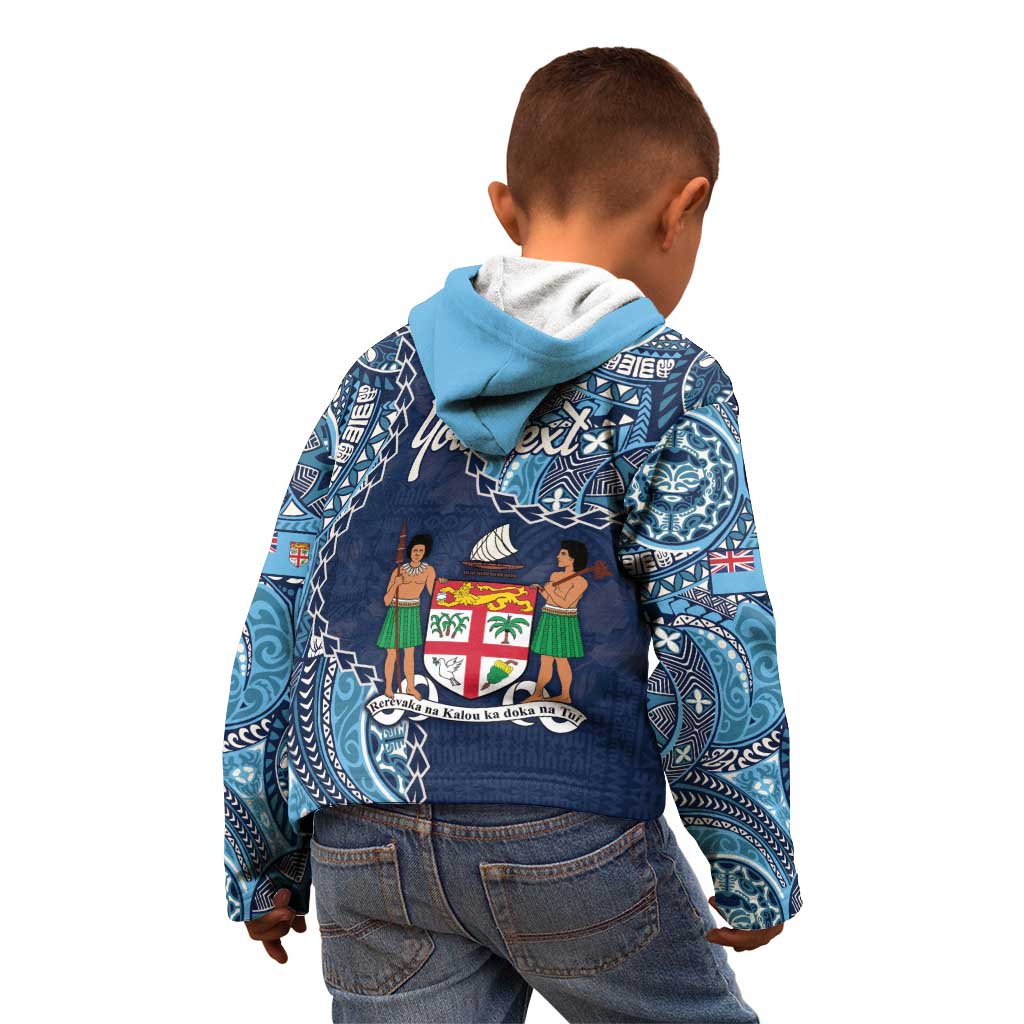 Personalised Fiji 54th Anniversary Kid Hoodie Siga Ni Bula Galala Marautaki O Viti LT9 - Polynesian Pride