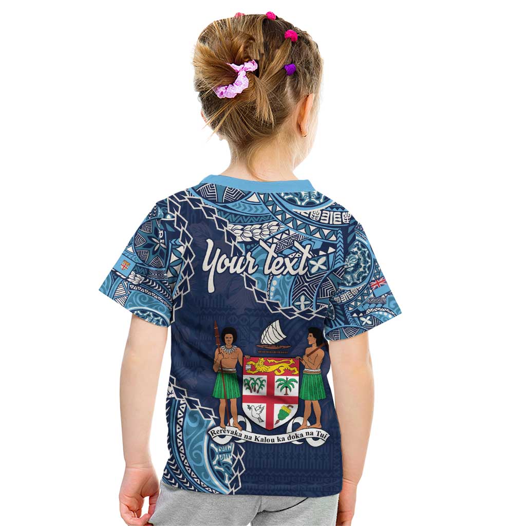 Personalised Fiji 54th Anniversary Kid T Shirt Siga Ni Bula Galala Marautaki O Viti LT9 - Polynesian Pride
