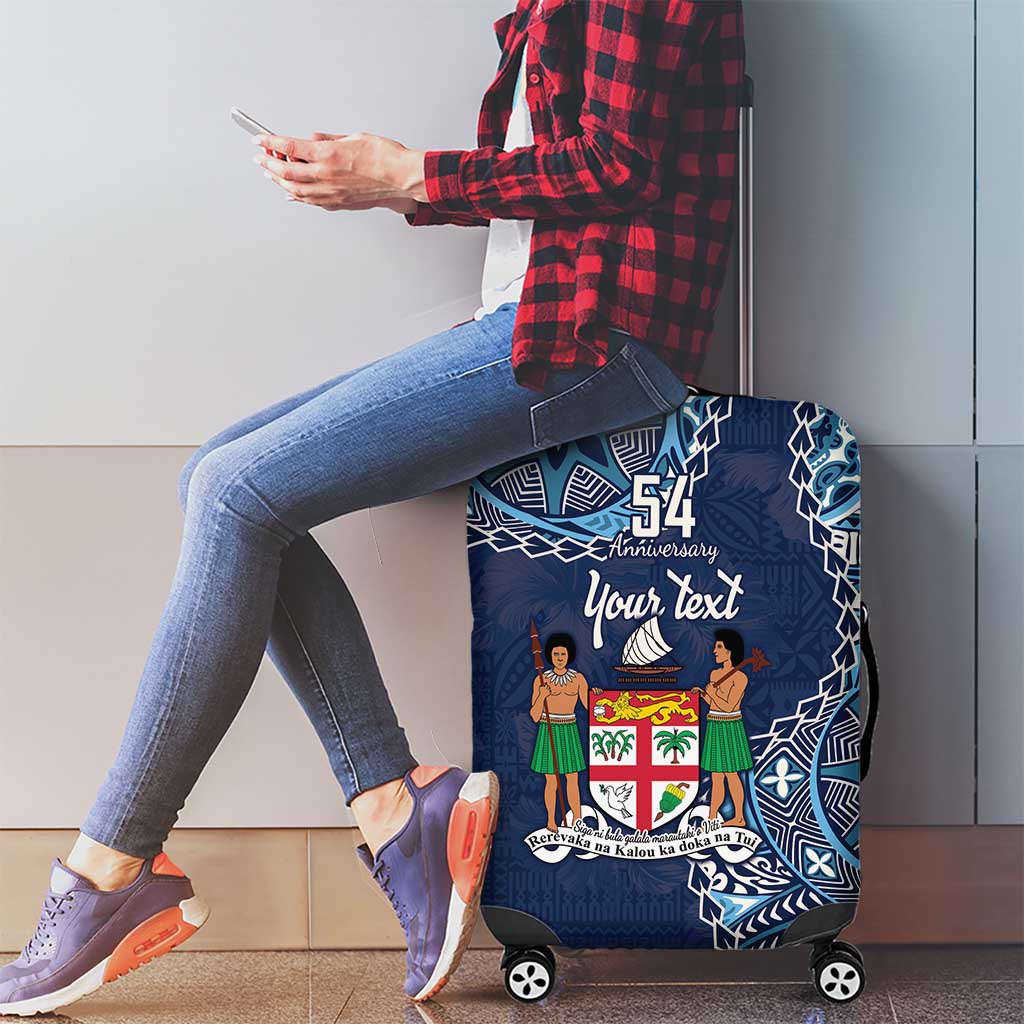 Personalised Fiji 54th Anniversary Luggage Cover Siga Ni Bula Galala Marautaki O Viti LT9 - Polynesian Pride