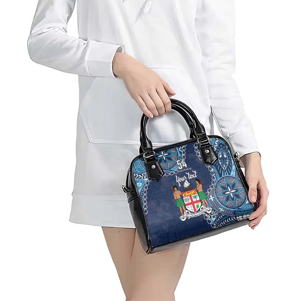 Personalised Fiji 54th Anniversary Shoulder Handbag Siga Ni Bula Galala Marautaki O Viti LT9