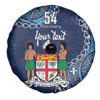 Personalised Fiji 54th Anniversary Spare Tire Cover Siga Ni Bula Galala Marautaki O Viti LT9 - Polynesian Pride